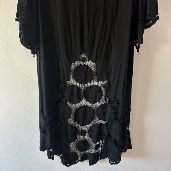 Cleobella‎ Womens Dalla Maxi Kimono Lace Knit Crochet Coverup Black Size XS - Picture 8 of 8